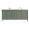 James Martin Vanities Chicago 72 in. Double Vanity, Smokey Celadon, w/ 3 CM Arctic Fall Solid Surface Top 503-V72-SC-3AF - alternate 1