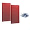 Triton Products (2) Square Hole Pegboards W/ Mounting Hardware, Epoxy Coated 18-Gauge Steel, Red, 18" W x 36" H LB18-R - alternate 1