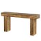 Kioottoo 70.8'' Rustic Brown & Black Console Table, 2-Tier Half Moon Sofa Table TB-RY0094 - alternate 8