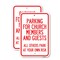 Signmission Parking for Church Members and Guests All Others Park a, 18'' X 24'', Heavy Gauge Aluminum, 2PK A-1824-2PACK-23445 - alternate 1
