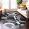 World Rug Gallery Contemporary Abstract Circles Soft Area Rug 5 ft x 7 ft Oval Gray 105GRAY5OV - alternate 5