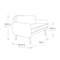 Office Star Products Sofa, SmokeFauxLeather350lbCapUnassembled SL5602-PD52 - alternate 7