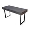 Homeroots 58" Gray And Black Mango Solid Wood Writing Desk With Three Drawers 489186 - alternate 7