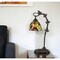 Homeroots 24" Bronze Metal Tiffany Style Table Lamp With Hanging Stained Glass Shade 524697 - alternate 1