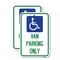 Signmission Van Parking Only With Handicap Symbol, 18'' X 24'' 2 Signs, Heavy Gauge Aluminum, 2PK A-1824-2PACK-22740 - alternate 1