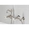 Kingston Brass Two-Handle Wall Mount Bridge Kitchen Faucet with Brass Sprayer, Brushed Nickel KS2448PXBS - alternate 5