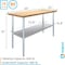 Amgood 24 in. x 60 in. Maple Wood Top Work Table with Adjustable Undershelf MWWT-2460-Z - alternate 9