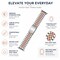 Elegani Steel & Rose Gold Classic Multi-Link Stainless Steel Band Compatible with Apple Watch 46mm BJBF-SRGD-46mm - alternate 5