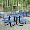 Flash Furniture Square Blue, Polyethylene, Steel, 79.75 in L SLF-EMS-46-BL-GG - alternate 1