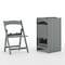 Flash Furniture HERCULES Kids Gray Resin Folding Chairs with White Gray Padded Seat, 10PK 10-LE-L-1K-GY-GG - alternate 1