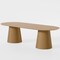 Homeroots 86" Natural Solid Wood Double Pedestal Base Oval Dining Table 720705 - alternate 6