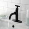 Kingston Brass One-Handle Single-Hole Bathroom Faucet with Deck Plate and Push Pop-Up Drain, Matte Black KSD2820CG - alternate 4