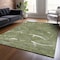 Homeroots 8' X 10' Olive Green Gold And Ivory Abstract Washable Indoor Outdoor Area Rug 601077 - alternate 8