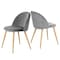Homeroots Set of Two Gray and Oak Velvet and Metal Dining Side Chairs, 2PK 568023 - alternate 8