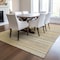 Homeroots 3' X 5' Gold Gray And Ivory Striped Washable Indoor Outdoor Area Rug 597241 - alternate 8