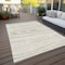 Homeroots 5' X 8' Ivory Beige And Taupe Faux Bois Washable Indoor Outdoor Area Rug 614486 - alternate 9