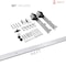 Sartodoors Sturdy Barn Door 18 x 80in, Nordic White W/ Frosted Glass, SS 6.6FT Rail Hangers Heavy Set QUADRO4445BD-S-NOR-18 - alternate 9