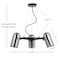 Jonathan Y Loki 22" 3-Light Adjustable Metal LED Chandelier, Brushed Nickel/Black JYL6128A - alternate 13
