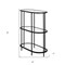 Homeroots 36" Black And Clear Metal and Glass Two Tier Etagere Bookcase 527582 - alternate 9