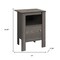 Homeroots 24" Gray Wood End Table With Shelf 332737 - alternate 5