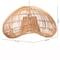 Bali & Pari Hansa Natural Rattan Pendant Lampshade - Handcrafted Dome-Shape Ceiling Light Cover, Boho Decor 261-14235-ZORO - alternate 3