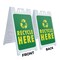Signmission Recycle Here, A-Frame & 2 Decals Installed, Heavy-Duty Plastic Frame SBHD-D-2436-30419 - alternate 5