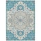 Homeroots 8' X 10' Teal Blue Green And Ivory Oriental Washable Indoor Outdoor Area Rug 596647 - alternate 9