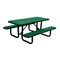 Leisure Craft 6' Standard Picnic Table, Perforated Metal, Portable, Black Green T6XPP-PERF-BLACK GREEN - alternate 1