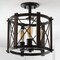 Jonathan Y Ferme 14" 3-Light Iron Rustic Farmhouse LED Flush Mount, Brown/Oil Rubbed Bronze JYL7502A - alternate 10