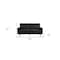 Homeroots 69" Black Velvet Sofa With Dark Brown Legs 543716 - alternate 11