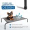 Simple Deluxe FluffyDream Cooling Elevated Dog Cot Bed, Outdoor Raised Lightweight Dog Cot, No-Slip Feet Pet Hamm PTBEDXELEVATED42X25GRY - alternate 7