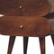Homeroots 20" Chestnut Solid Wood Round Two Drawer Nightstand 722583 - alternate 5