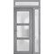 Vdomdoors Front Exterior Prehung FiberGlass Door Frosted Glass / Manux 8552 Grey Ash / Sidelight Exterior Win MANUX8552EXD-SS-W36+14 x H80-LH - alternate 5