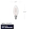 Bulbrite 60w Clear Dimmable B11 Edison Style Filament LED Lght Bulb Warm Wht Candelabra Scrw Base, 2700K, 4PK 861584 - alternate 11