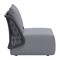 Homeroots 33" Gray Outdoor Accent Chair with Gray Cushions 572308 - alternate 9