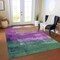 Homeroots 3' X 5' Purple Salmon And Green Abstract Washable Indoor Outdoor Area Rug 610955 - alternate 9