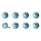 Homeroots Set of Eight Aqua And White Floral Ceramic Drawer Pull Knobs, 8PK 358112 - alternate 5