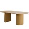 Homeroots 86" Natural Solid Wood Pedestal Base Oval Dining Table 720701 - alternate 1