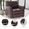 Flash Furniture Contemporary Chair, Brown Back, 30-1/2 in W 29" L 31-1/2" H, Flared, Leather Seat BT-827-1-BN-GG - alternate 9