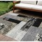 Homeroots 9' X 12' Black Taupe And Ivory Geometric Washable Indoor Outdoor Area Rug 612392 - alternate 1