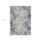 Homeroots 5' X 8' Navy Blue And Beige Geometric Washable Indoor Outdoor Area Rug 632006 - alternate 8