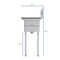 Koolmore 1 Compartment Stainless Steel NSF Commercial Kitchen Prep & Utility Sink with Drainboard SA101410-12L3 - alternate 10