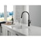 Delta Nicoli Single Handle Pull-Down Kitchen Faucet, 11.06 in, Matte Black / Champagne Bronze 19867LF-GZ - alternate 7
