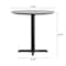 Flash Furniture 31.25" RD Tabletop, Seamless Surface Technology, Gray Faux Concrete, 22x22 Black Table Height X-Base ST-RD31-CMGY-T2222-GG - alternate 9