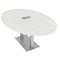 Skutchi Designs Oval Conference Table With Power, 48 in W, 84 in L, White HAR-OVL-48X84-DOU-WA7976-ESIL - alternate 1