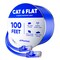 Maximm Cat6 Flat Ethernet Cable 100ft, Blue CAT6FLAT100FTBlue - alternate 1