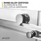 Anzzi Stellar 51 to 54 in. x 76 in. Sliding Frameless Shower Door in Brushed Nickel with Tempered Glass SD-FRLS05903BN - alternate 9