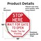 Signmission Stop Here Wait for Gate to Open Tha, 18 Inch X 18 Inch, Vinyl Decal OC-D-18-288 - alternate 4