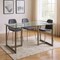 Homeroots 47" Clear And Gold Glass And Stainless Steel Sled Base Dining Table 568217 - alternate 8