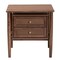 Baxton Studio Alyssa Japandi Walnut Brown Wood 2-Drawer Nightstand Woven with Rattan 252-13949-ZORO - alternate 9